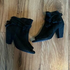 Vince Camuto Black Peep Toe Bootie